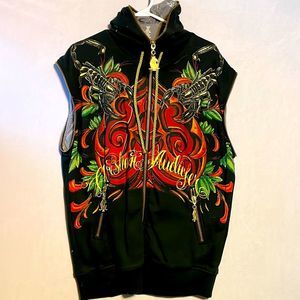 Christian Audigier hooded vest